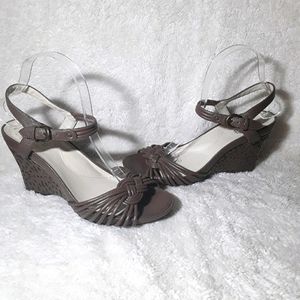 Umberto Raffini Brown Leather Wedges Size 39